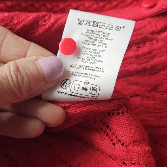 Sezane Ruben Cardigan - Cherry Red  XXS - Picture 5 of 7